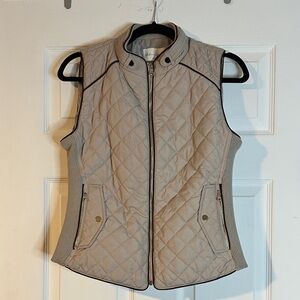Active USA Quilted Tan Vest for Women